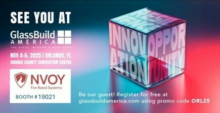 See you at GlassBuild America NOV 4-6 in Orlando. Be our guest! Register for free using promo code: ORL25